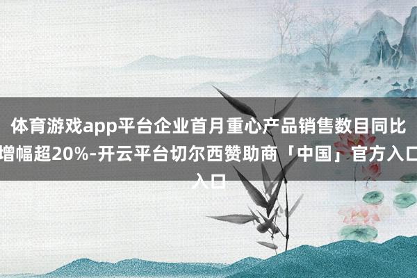 体育游戏app平台企业首月重心产品销售数目同比增幅超20%-开云平台切尔西赞助商「中国」官方入口
